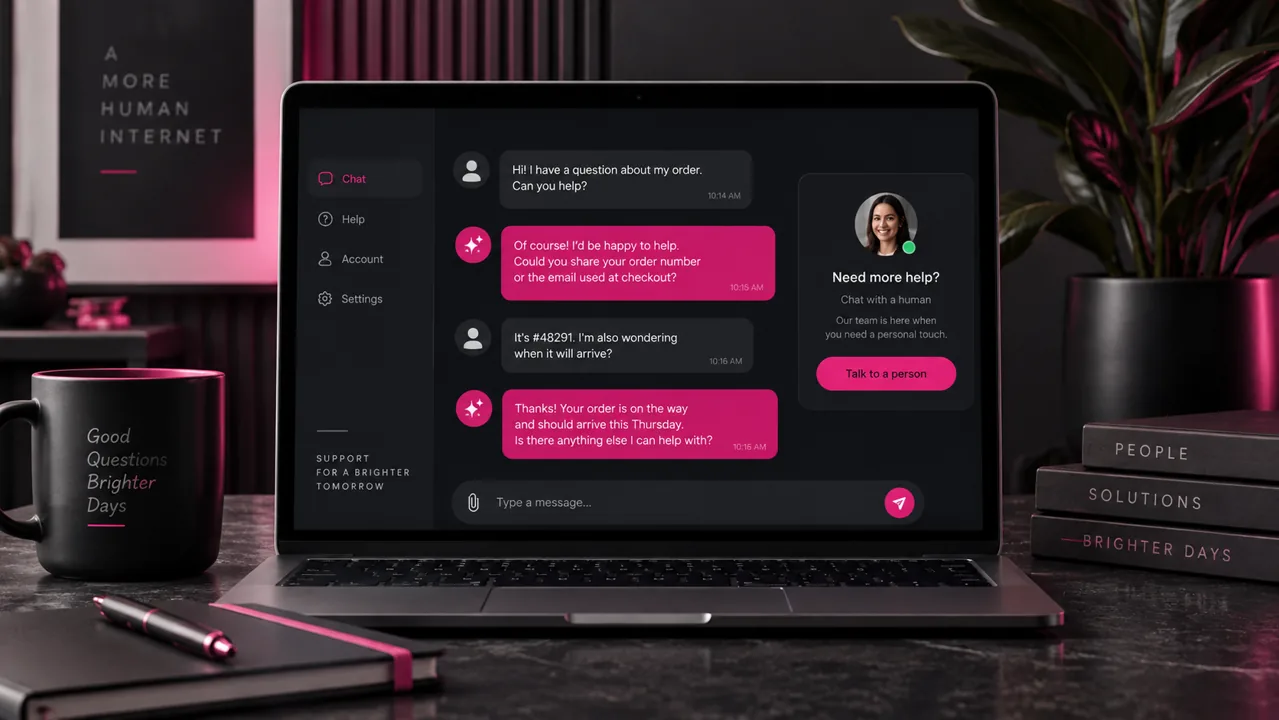 Conversación de ejemplo con un asistente virtual